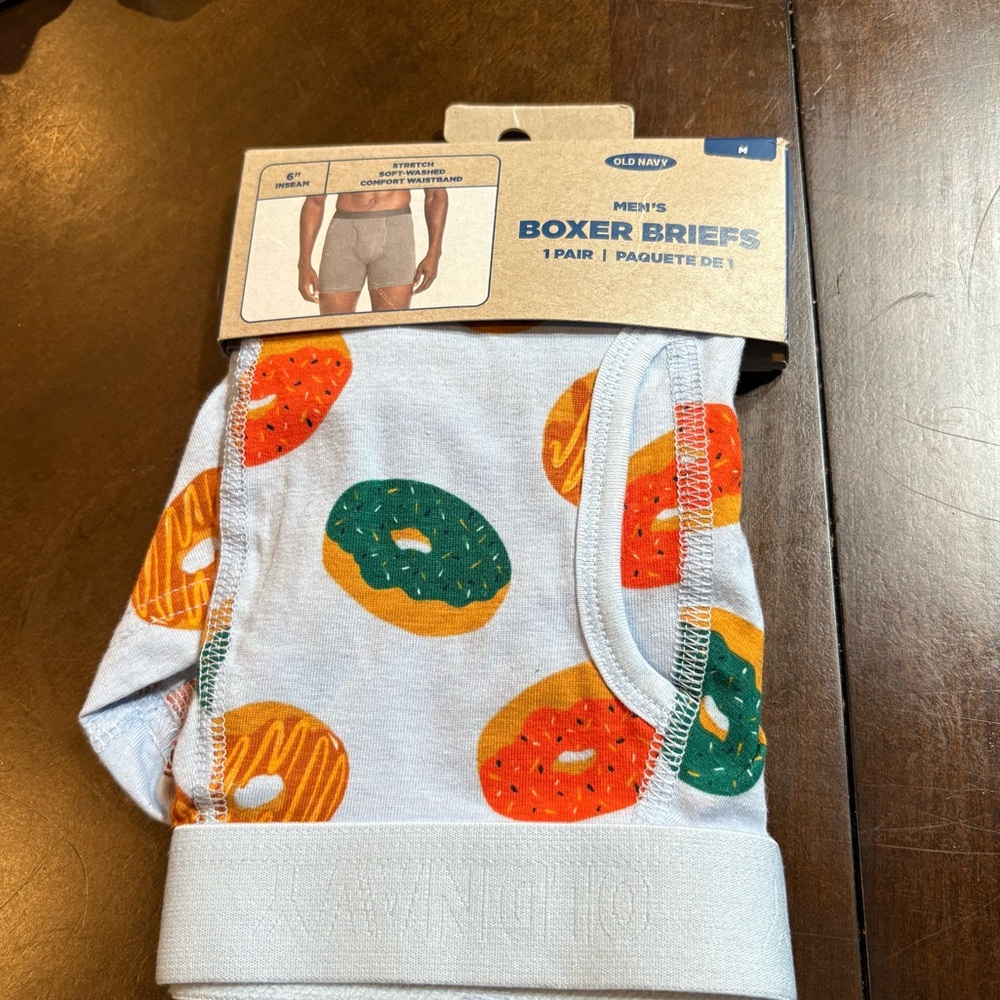 Old Navy Donut Print Men’s Boxer Briefs Size M NWT